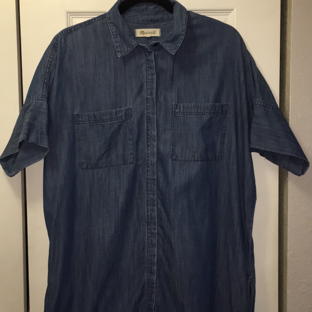 Madewell Denim Button Up Shift Dress